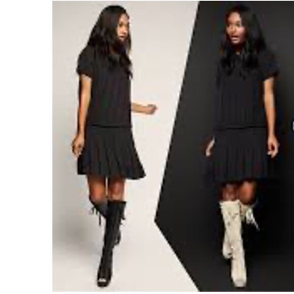 Proenza Schouler Pleated Silk Drop Waist Dress - Picture 1 of 12